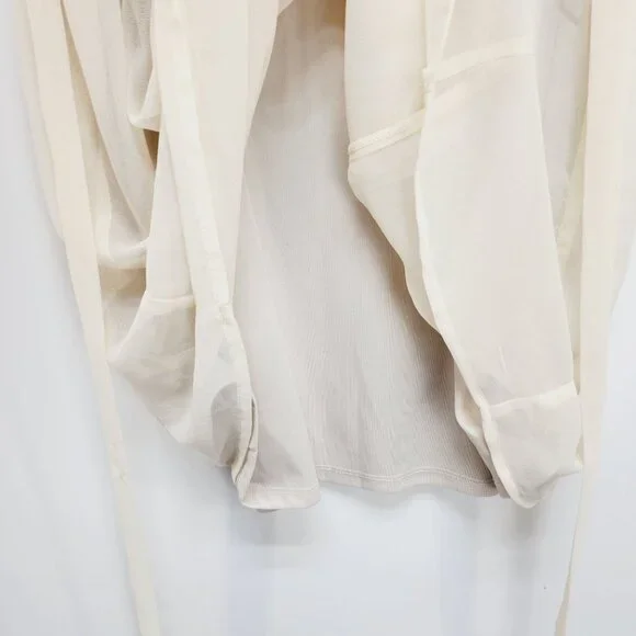 Simply Vera Vera Wang chiffon mid Dress Womens Sleeveless Pleated  beige Size S - Picture 5 of 11